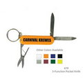 5 Function Pocket Knife Tool With Keychain - Orange